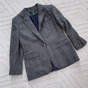 Ralph Lauren Gray Plaid Blazer
